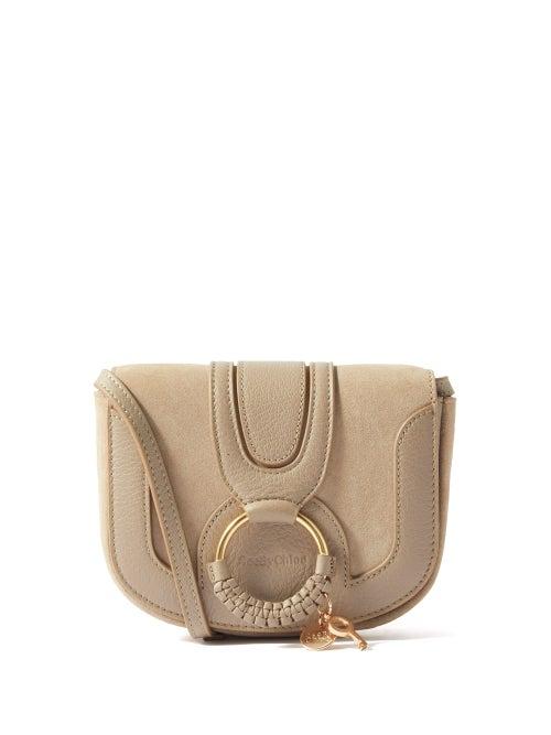 See By Chlo - Hana Mini Leather And Suede Cross-body Bag - Womens - Grey