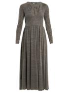 Matchesfashion.com Alexachung - Cut Out Front Gathered Waist Dress - Womens - Silver