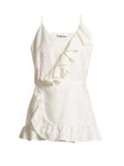 Matchesfashion.com Racil - Chiyo Polka Dot Jacquard Top - Womens - Ivory