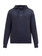 Matchesfashion.com A.p.c. - Larry Logo-print Cotton-jersey Hooded Sweatshirt - Mens - Navy