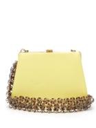 Matchesfashion.com Stefan Cooke - Button Chainmail Strap Vintage Leather Bag - Womens - Yellow