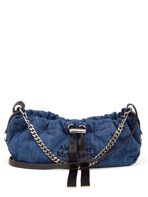 Alexander Mcqueen - Bundle Small Denim Shoulder Bag - Womens - Denim
