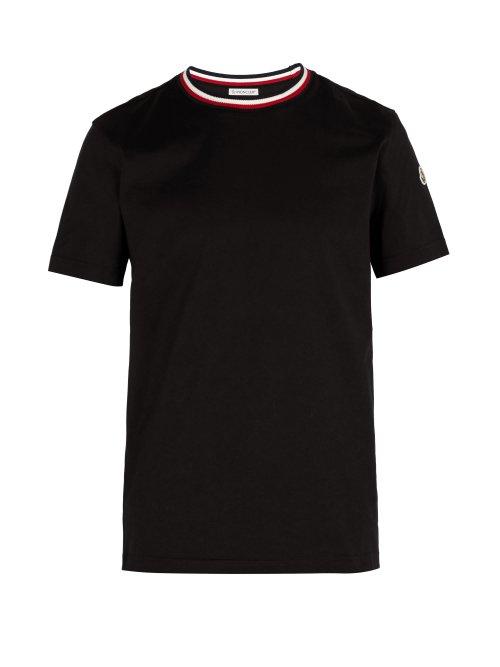 Matchesfashion.com Moncler - Cotton Jersey T Shirt - Mens - Black