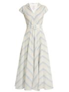 Gül Hürgel Chevron-striped Linen Dress