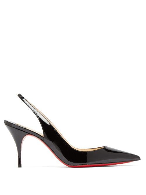 Matchesfashion.com Christian Louboutin - Clare 80 Slingback Leather Pumps - Womens - Black