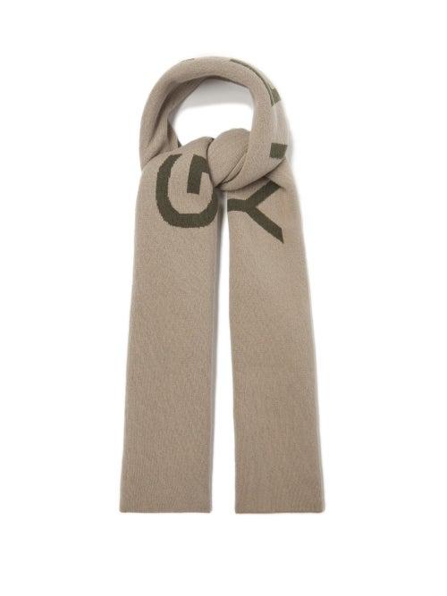 Givenchy - 4g-jacquard Wool-blend Scarf - Womens - Khaki