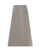 Matchesfashion.com Balenciaga - A Line Faux Leather Midi Skirt - Womens - Grey