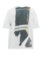 Matchesfashion.com Maison Margiela - Dfil Logo Print Oversized Cotton T Shirt - Mens - White