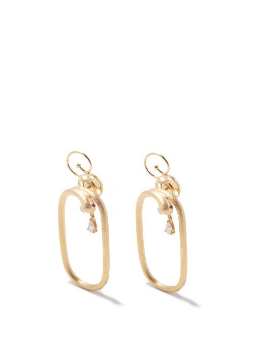 Ladies Jewellery Ammanii - Queen Tiye Gold-vermeil Snake Earrings - Womens - Gold