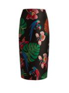 Valentino Tropical Dream-jacquard Pencil Skirt