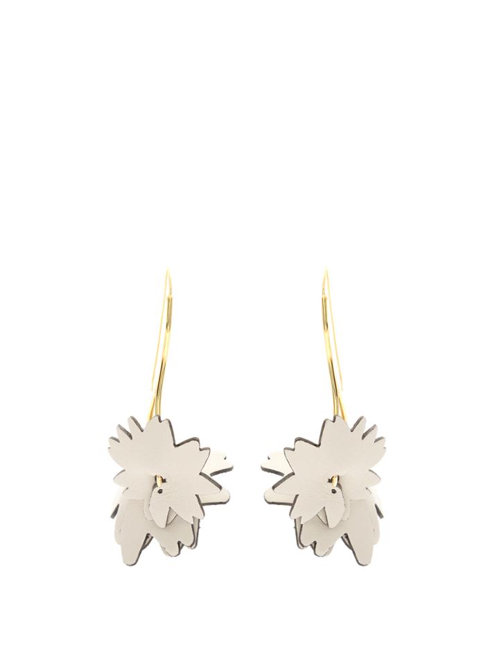 Marni Leather Flower Earrings