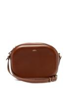Ladies Bags A.p.c. - Ambre Rounded Leather Cross-body Bag - Womens - Tan