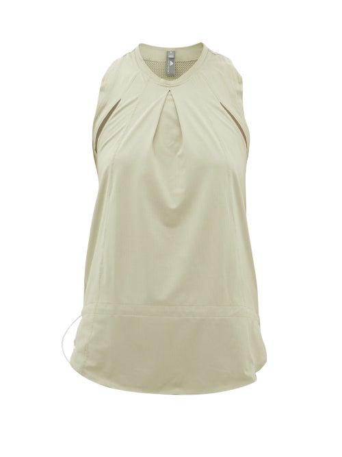 Matchesfashion.com Adidas By Stella Mccartney - Inverted-pleat Technical Tank Top - Womens - Green