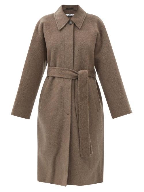 Acne Studios - Orea Single-breasted Wool-blend Coat - Womens - Brown