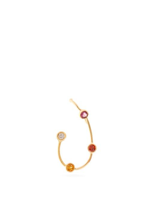 Matchesfashion.com Ana Khouri - Phoebe 18kt Gold, Sapphire & Diamond Earring - Womens - Multi