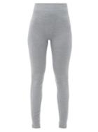 Matchesfashion.com Falke - Technical Merino Wool-blend Jersey Ski Leggings - Womens - Grey