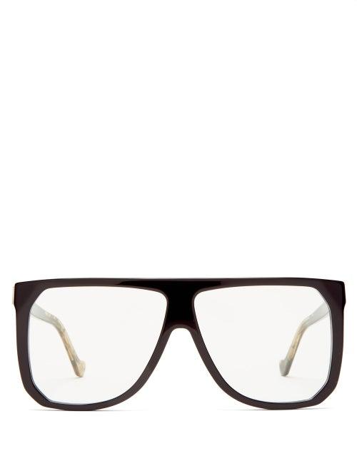 Matchesfashion.com Loewe - Flat Top Acetate Glasses - Womens - Clear