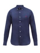 Polo Ralph Lauren - Logo-embroidered Linen-cambric Shirt - Mens - Navy