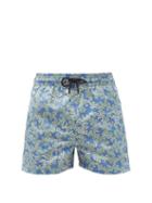 Matchesfashion.com Apnee - Coraux Coral-print Swim Shorts - Mens - Blue Multi