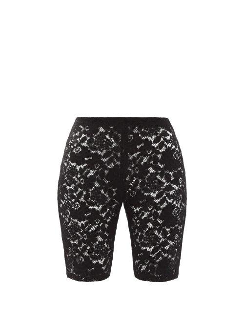 Matchesfashion.com Stella Mccartney - Isla Floral-lace Shorts - Womens - Black