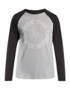 The Upside Logo-printed Raglan-sleeve Performance Top