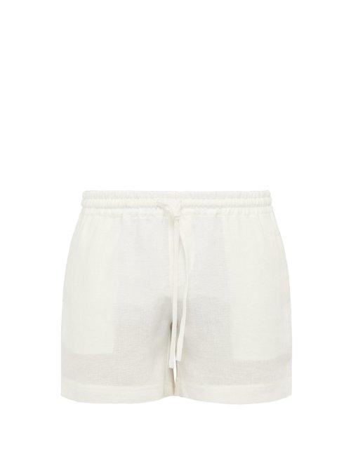 Matchesfashion.com Commas - Drawstring Linen Shorts - Mens - White
