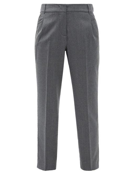Matchesfashion.com Weekend Max Mara - Ondata Trousers - Womens - Dark Grey