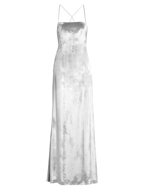 Galvan Scoop-back Velvet Gown