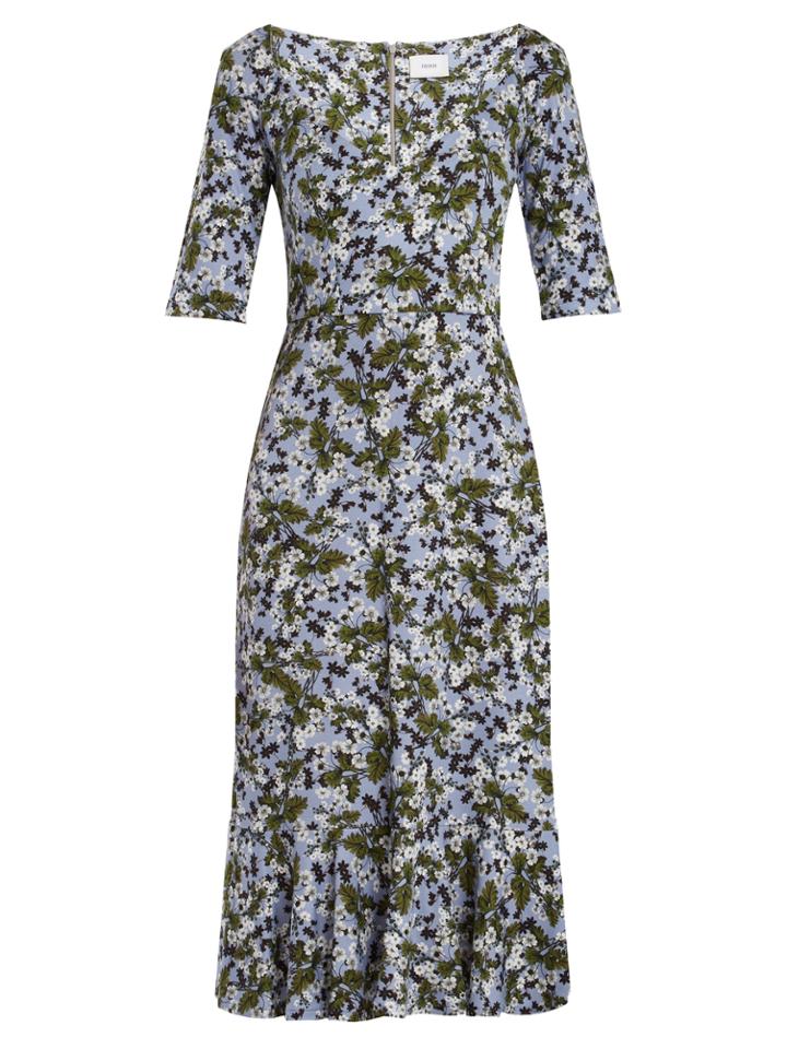Erdem Glenys Floral-print Jersey Midi Dress