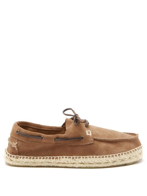 Maneb - Hamptons Suede Boat Shoes - Mens - Brown