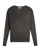 Matchesfashion.com Raey - V Neck Fine Knit Cashmere Sweater - Womens - Charcoal