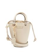 Matchesfashion.com See By Chlo - Cecilia Grained-leather Bucket Bag - Womens - Beige Multi