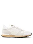 Matchesfashion.com Valentino - Rockstud Runner Camouflage Print Leather Trainers - Mens - White
