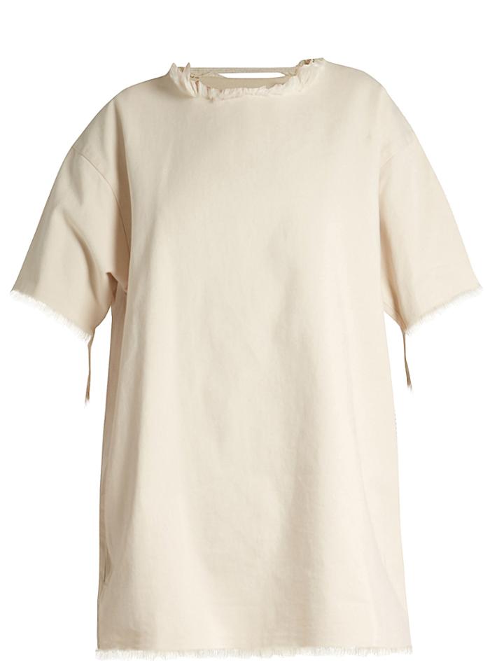 Marques'almeida Raw-edge Short-sleeved Denim Dress