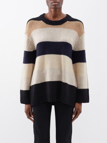 Khaite - Jade Striped Cashmere Oversized Sweater - Womens - Multi