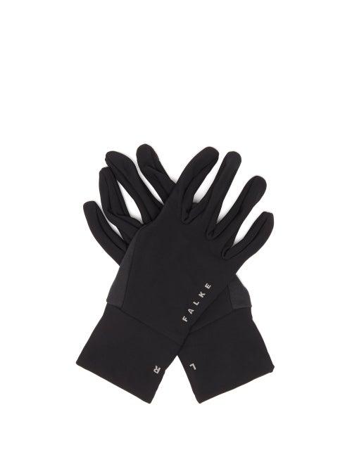 Falke Ess - Logo-print Technical Gloves - Mens - Black