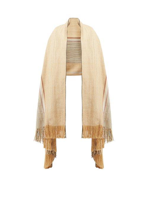 Matchesfashion.com Wehve - Sheila Wool Blanket Scarf - Womens - Red