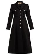 Matchesfashion.com Burberry - Beaumaris Bonded Cotton Blend Coat - Womens - Black