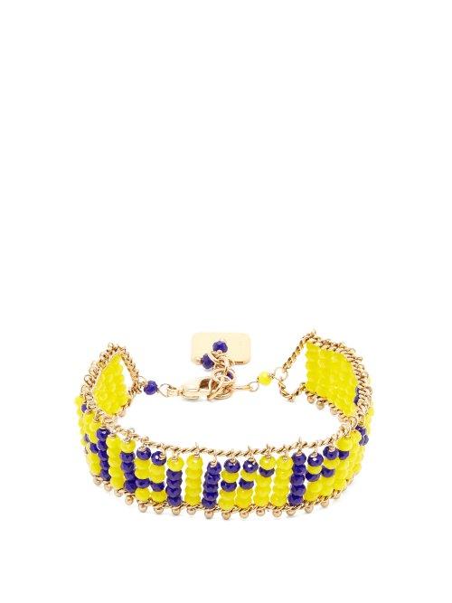Matchesfashion.com Rosantica By Michela Panero - Happy Beaded Bracelet - Womens - Yellow