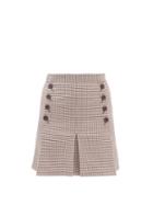 See By Chlo - Check High-rise Twill Mini Skirt - Womens - Brown Multi