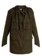 Mm6 By Maison Margiela Drawstring-collar Stretch-cotton Parka