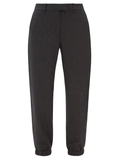 Cefinn - Jason Elasticated-cuff Twill Trousers - Womens - Charcoal