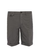 Matchesfashion.com Incotex - Batavia Cotton Blend Chino Shorts - Mens - Grey