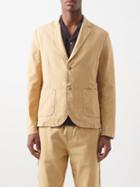 Folk - Single-breasted Linen-blend Suit Jacket - Mens - Beige