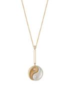 Matchesfashion.com Retrouvai - Yin Yang Diamond & Gold Necklace - Womens - Pearl