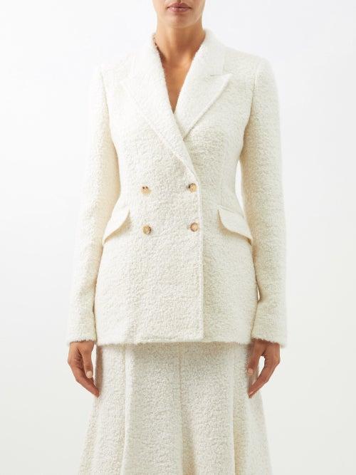 Gabriela Hearst - Stephanie Double-breasted Faux-shearling Blazer - Womens - Ivory