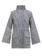 Matchesfashion.com Ganni - Striped Denim Jacket - Womens - Denim Multi