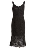 Matchesfashion.com Dolce & Gabbana - Scalloped Edge Lace Dress - Womens - Black
