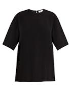 Raey Raw-edge Short-sleeve Crepe Top