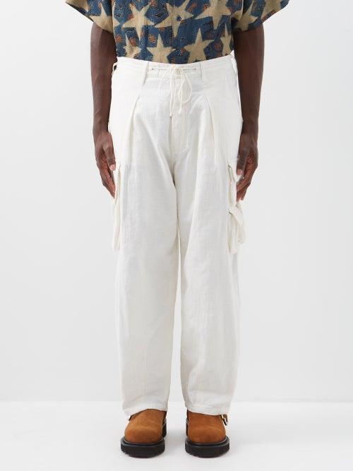Story Mfg. - Forager Organic-cotton Trousers - Mens - Ecru